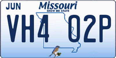 MO license plate VH4O2P