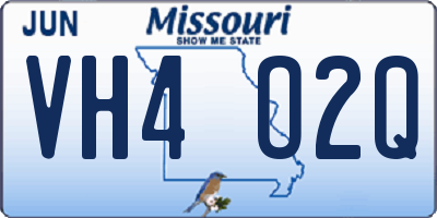 MO license plate VH4O2Q