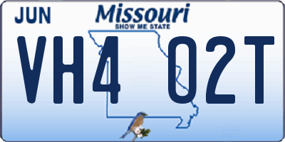 MO license plate VH4O2T