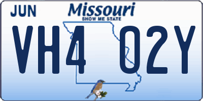 MO license plate VH4O2Y