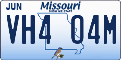 MO license plate VH4O4M