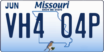 MO license plate VH4O4P