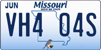 MO license plate VH4O4S