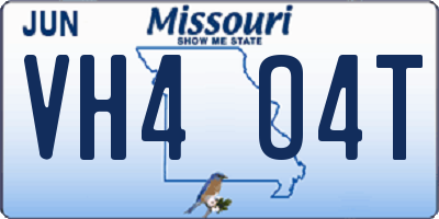 MO license plate VH4O4T
