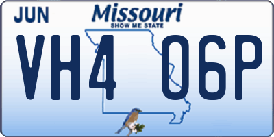 MO license plate VH4O6P