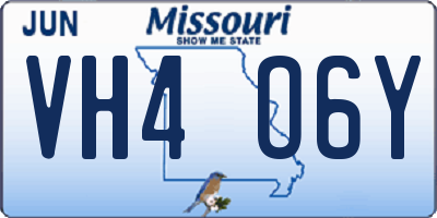 MO license plate VH4O6Y