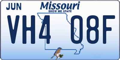 MO license plate VH4O8F