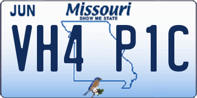 MO license plate VH4P1C