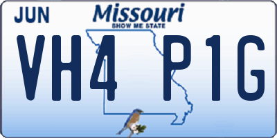 MO license plate VH4P1G
