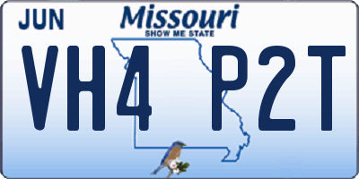 MO license plate VH4P2T