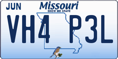 MO license plate VH4P3L