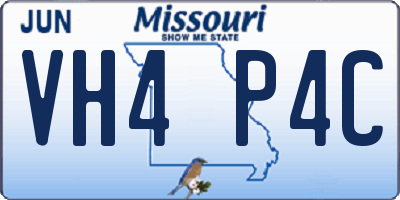 MO license plate VH4P4C