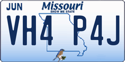 MO license plate VH4P4J