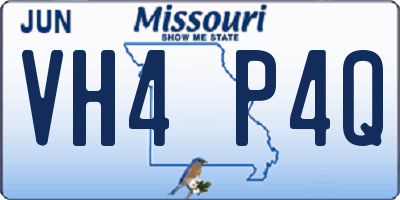 MO license plate VH4P4Q