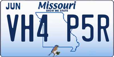 MO license plate VH4P5R