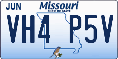 MO license plate VH4P5V