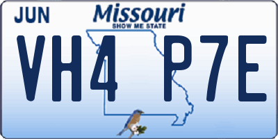 MO license plate VH4P7E