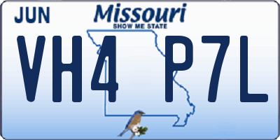MO license plate VH4P7L