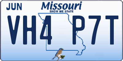 MO license plate VH4P7T