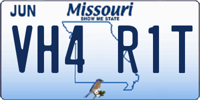 MO license plate VH4R1T