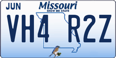 MO license plate VH4R2Z