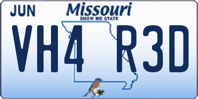 MO license plate VH4R3D