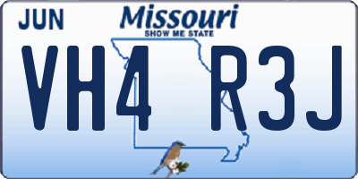 MO license plate VH4R3J