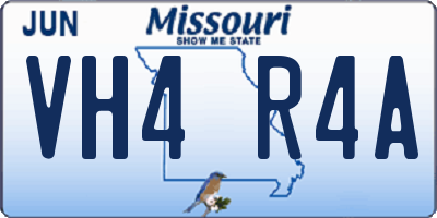 MO license plate VH4R4A