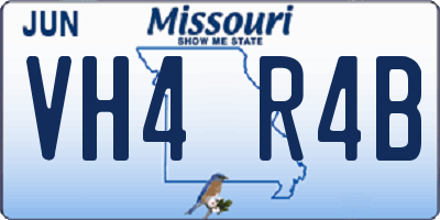 MO license plate VH4R4B