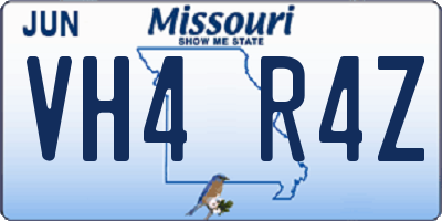 MO license plate VH4R4Z