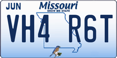MO license plate VH4R6T