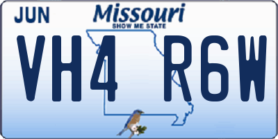 MO license plate VH4R6W