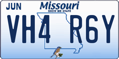 MO license plate VH4R6Y