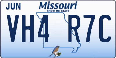 MO license plate VH4R7C