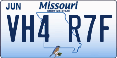 MO license plate VH4R7F