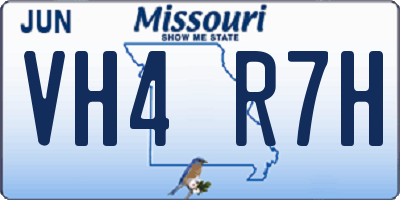 MO license plate VH4R7H