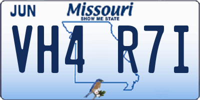 MO license plate VH4R7I