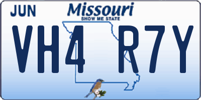 MO license plate VH4R7Y