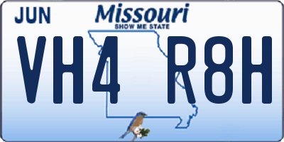 MO license plate VH4R8H