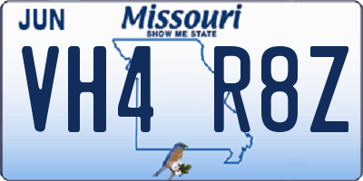 MO license plate VH4R8Z
