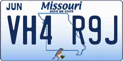 MO license plate VH4R9J