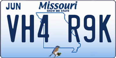 MO license plate VH4R9K