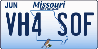 MO license plate VH4S0F
