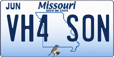 MO license plate VH4S0N
