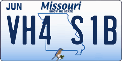 MO license plate VH4S1B