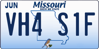 MO license plate VH4S1F