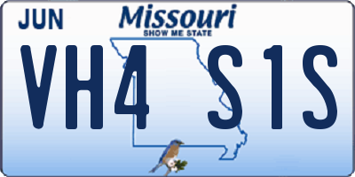 MO license plate VH4S1S