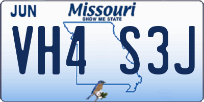 MO license plate VH4S3J