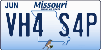 MO license plate VH4S4P