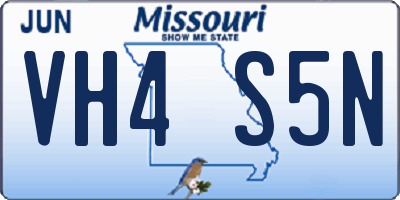 MO license plate VH4S5N